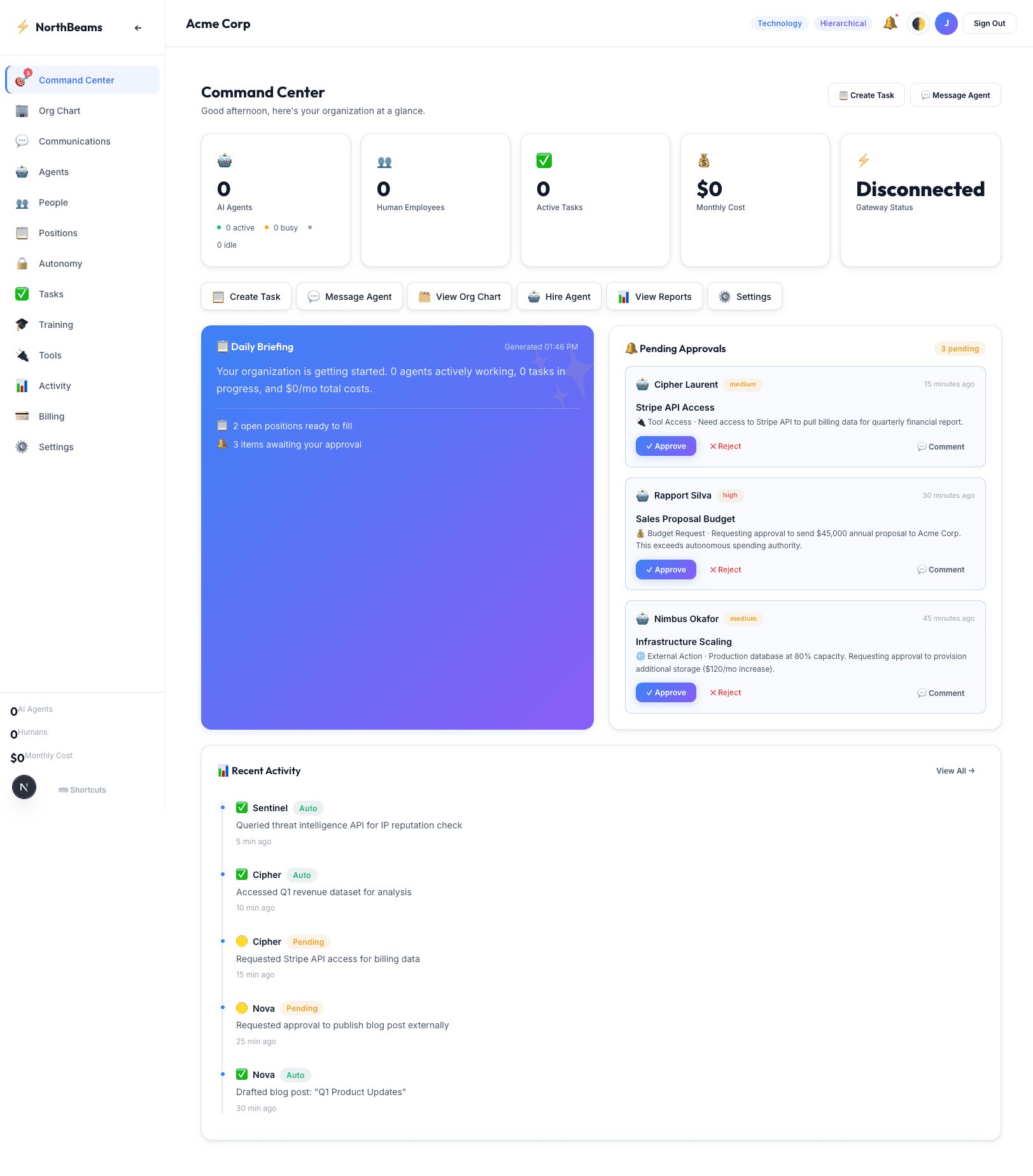NorthBeams Dashboard